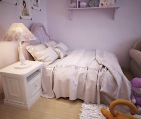 Concept design for a child's room in a subtle violet tone (5)