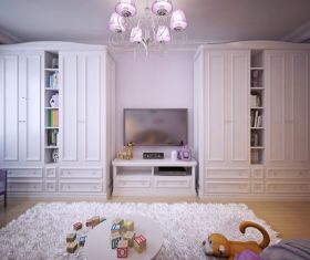 Concept design for a child's room in a subtle violet tone (6)