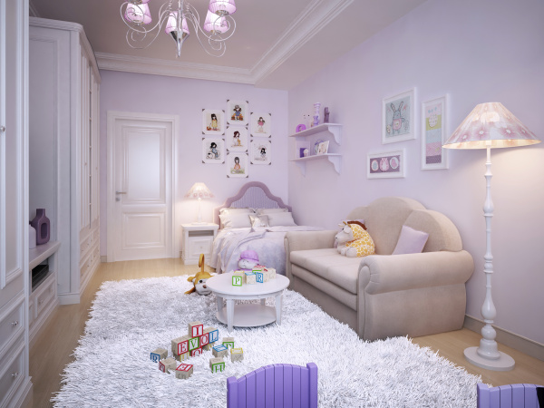 Concept design for a child's room in a subtle violet tone (7)