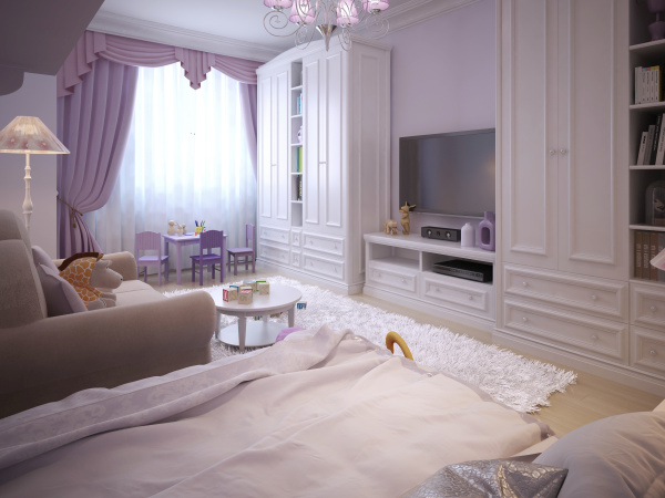Concept design for a child's room in a subtle violet tone (9)