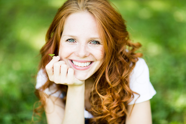 Confident smiling woman outdoor photo Stock Photo 05