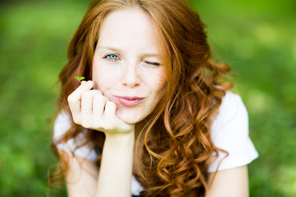 Confident smiling woman outdoor photo Stock Photo10