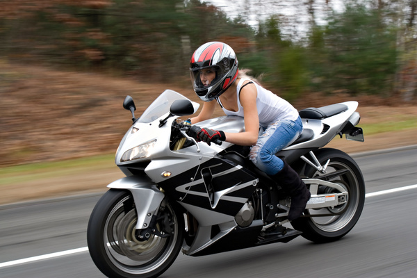 Cool love riding motorcycle woman Stock Photo 04 free download
