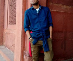 Cool man posing in casual style Stock Photo