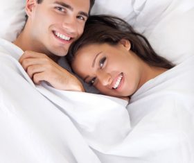 Couple sleep in each others arms Stock Photo 03