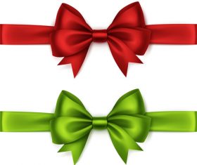 Creative bows design vector material 01