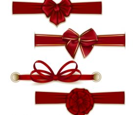 Creative bows design vector material 03