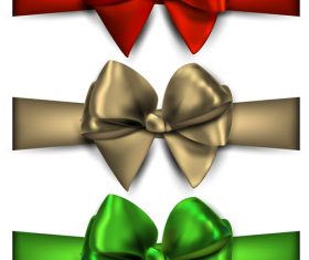 Creative bows design vector material 05