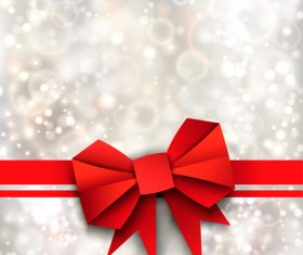 Creative bows design vector material 08