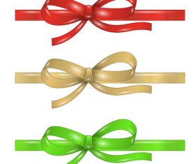 Creative bows design vector material 09