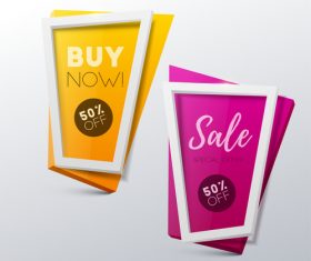 Creative sale banners template vector 01