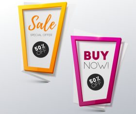Creative sale banners template vector 02