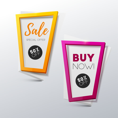 Creative sale banners template vector 02