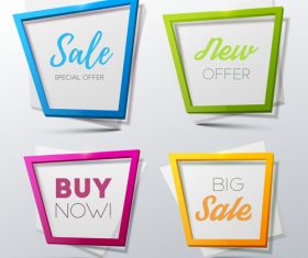 Creative sale banners template vector 03