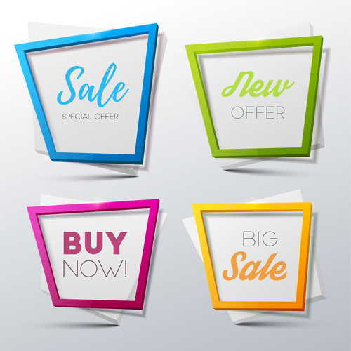 Creative sale banners template vector 03