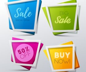 Creative sale banners template vector 04