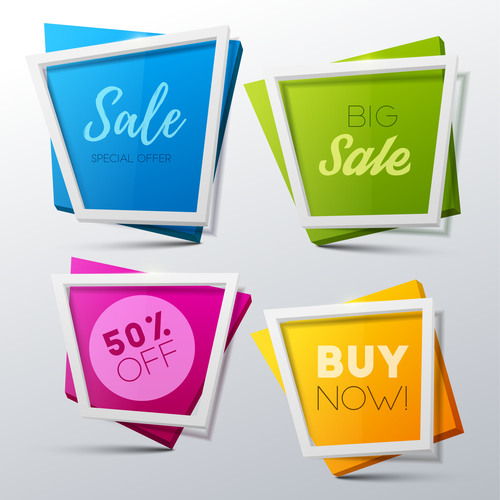Creative sale banners template vector 04