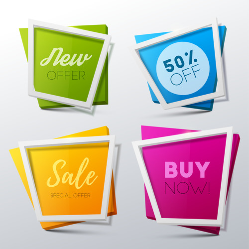 Creative sale banners template vector 05