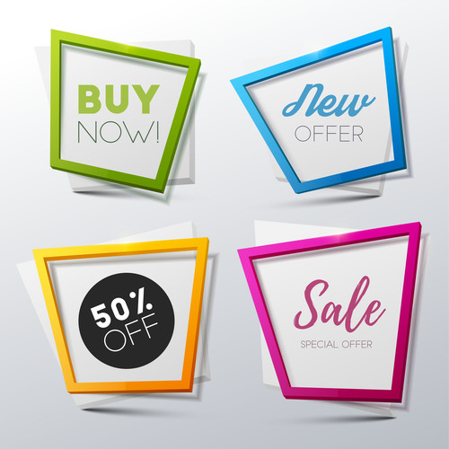Creative sale banners template vector 06