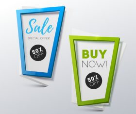Creative sale banners template vector 07