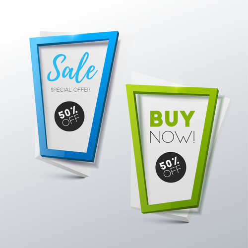 Creative sale banners template vector 07
