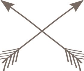 Crossed arrows vector material 02