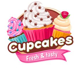 Cupcakes labels vectors