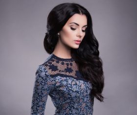 Cute brunette girl Stock Photo 01