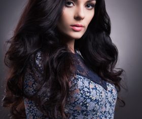 Cute brunette girl Stock Photo 02