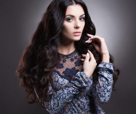 Cute brunette girl Stock Photo 03