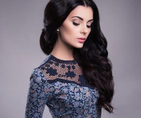 Cute brunette girl Stock Photo 05