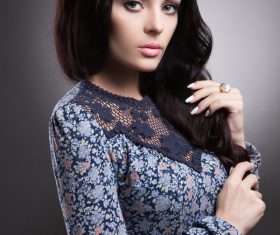 Cute brunette girl Stock Photo 06