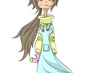 Cute cartoon character vector