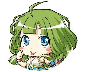 Cute cartoon girl vector