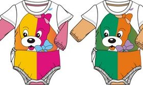 Cute cartoon romper vector style drawing vector