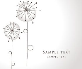 Cute floral card hand drawing design vector 03