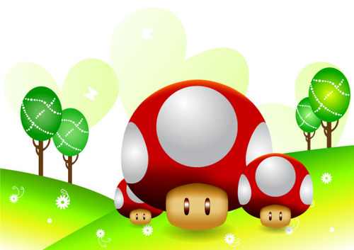 Cute little mushroom vector