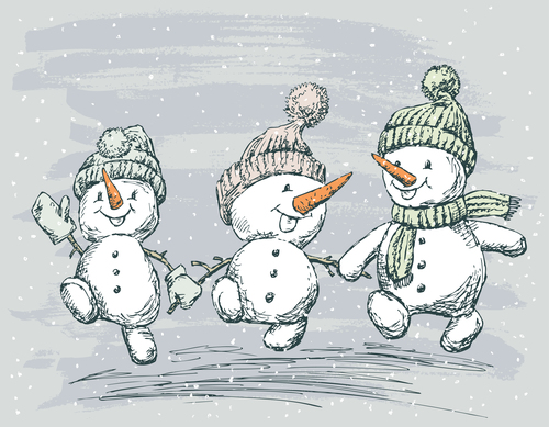 coloring book with a cute snowman christmas characters - UpLabs
