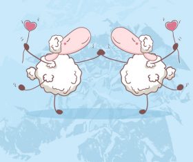 Dancing sheep vector