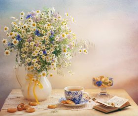 Decorative flower on the desktop Stock Photo 01