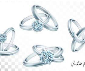 Diamond ring illustration vector material