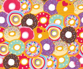 Donuts seamless pattern vector 01