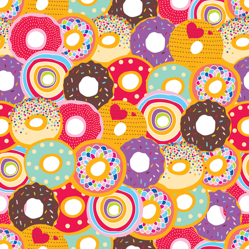 Donuts seamless pattern vector 01