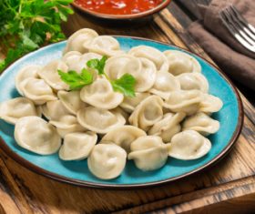 Ears and vegetables on a wooden board (4)