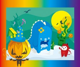 Easter monster vector