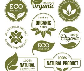 Eco with organic labels vector
