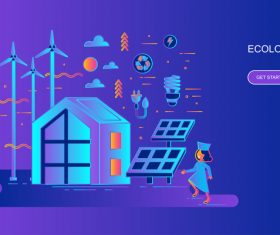 Ecology design concept vector