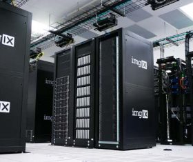 Electronic equipment room Stock Photo