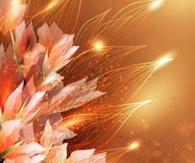 Elegant dark color flower background vector 01