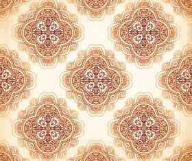 Ethnic circle decor seamless pattern vector